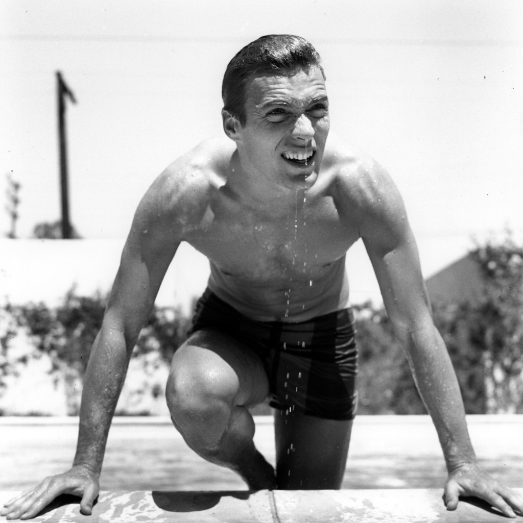clint eastwood swimming