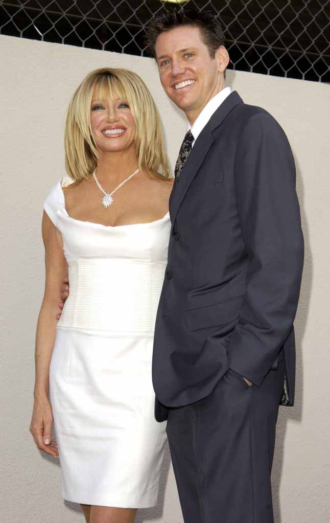 Suzanne Somers and son Bruce Jr. Somers during Suzanne Somers Honored with a Star on the Hollywood Walk of Fame for Her Achievements in Television at Hollywood Boulevard in Hollywood