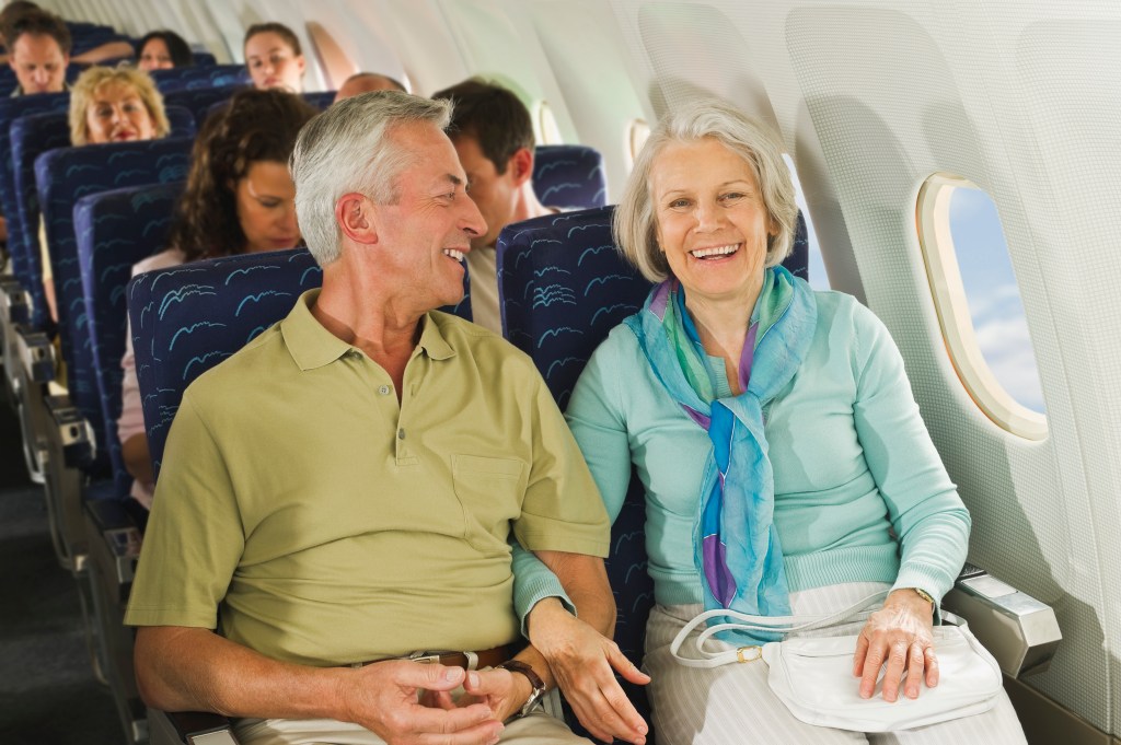 A couple on a plane
