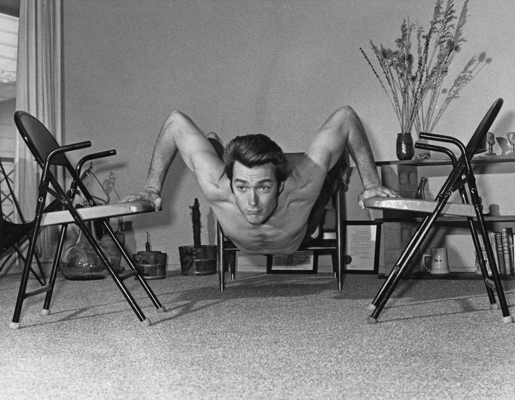 clint eastwood working out