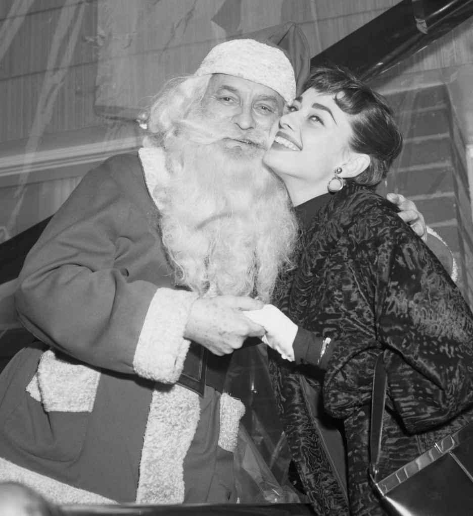audrey hepburn and santa