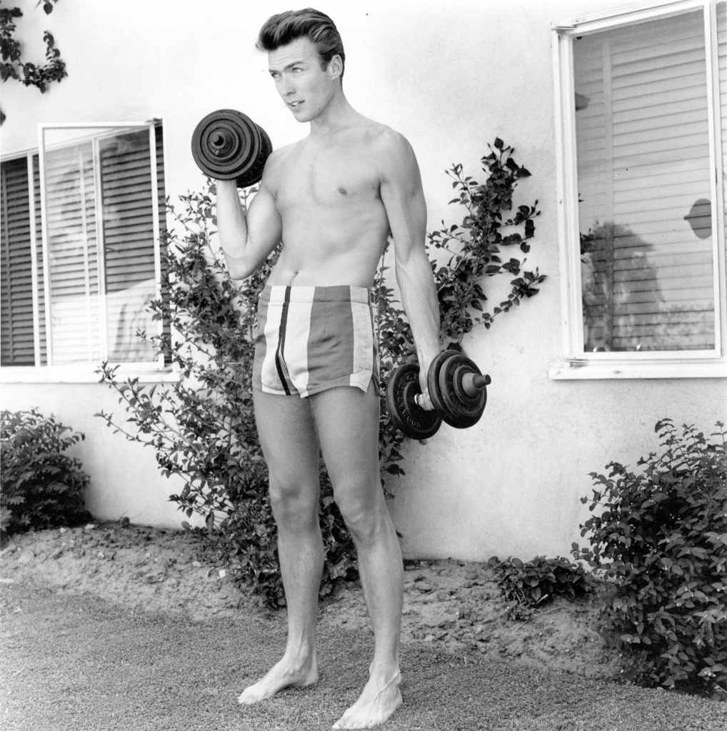 clint eastwood pumping weights