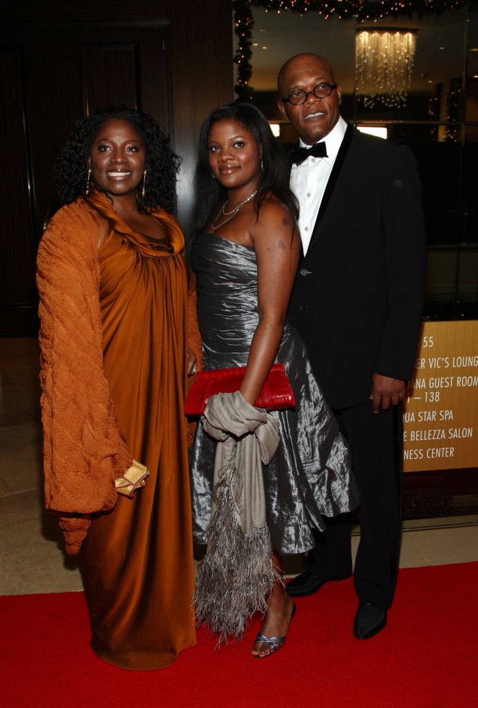 Samuel L. Jackson, wife LaTanya Richardson and daughter Zoe Jackson, 2008