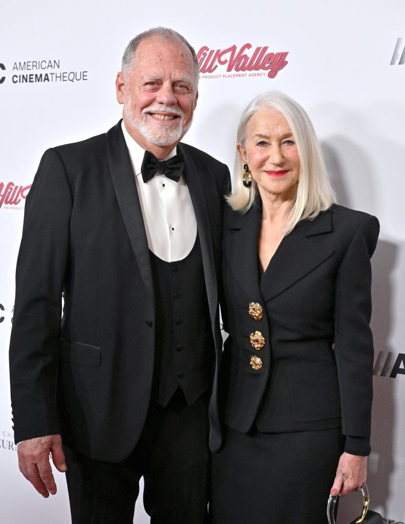 Helen Mirren and Taylor Hackford in 2024
