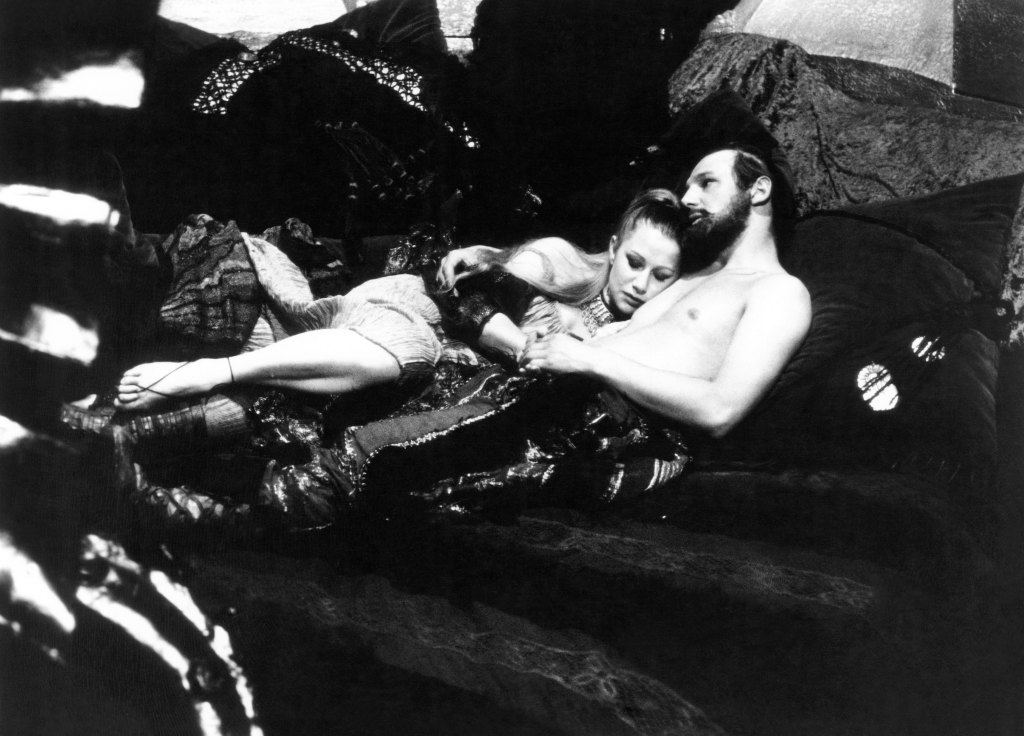 Helen Mirren and Liam Neeson in Excalibur (1981)