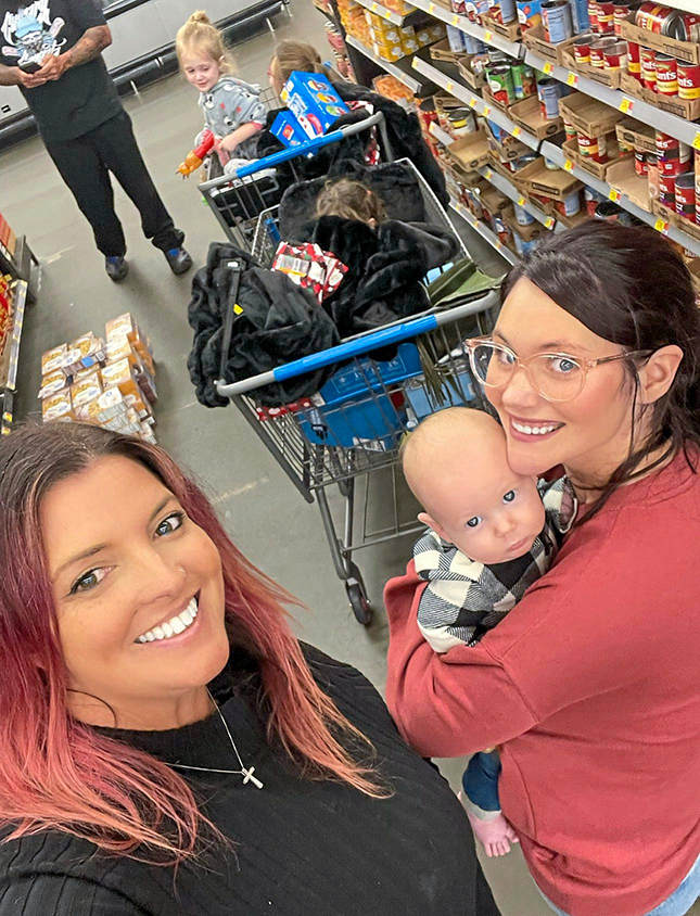 Melissa (left) and Caitlin (right) love to help their husbands prep the dinners