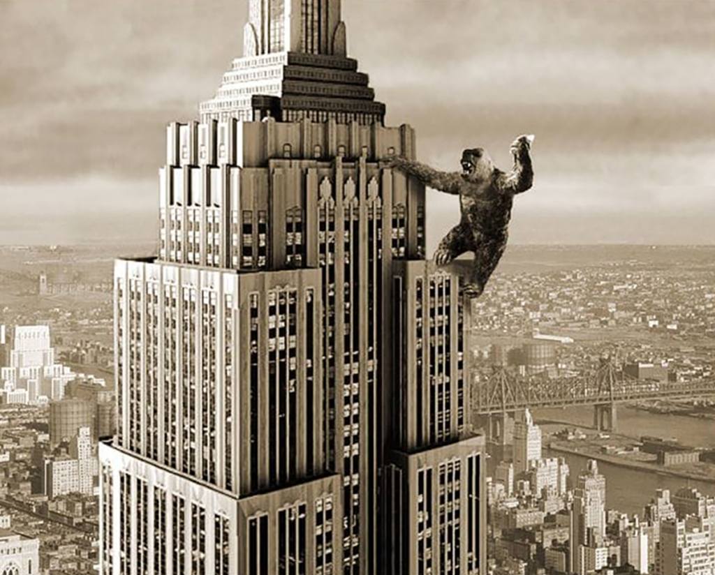 King Kong scales the Empire State Building