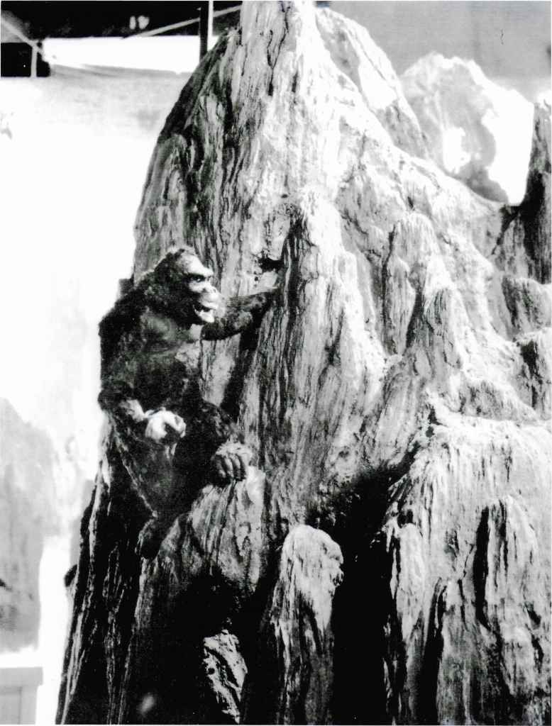 Behind the scenes shot of King Kong on Skull Island