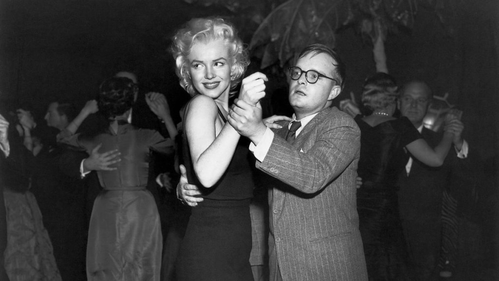 Marilyn Monroe and Truman Capote in 1955