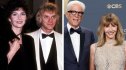 Left: Mary Steenburgen and Malcolm McDowell in 1983; Right: Mary Steenburgen and Ted Danson in 2025