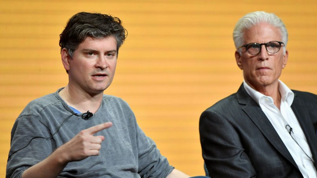 Michael Schur and Ted Danson in 2019