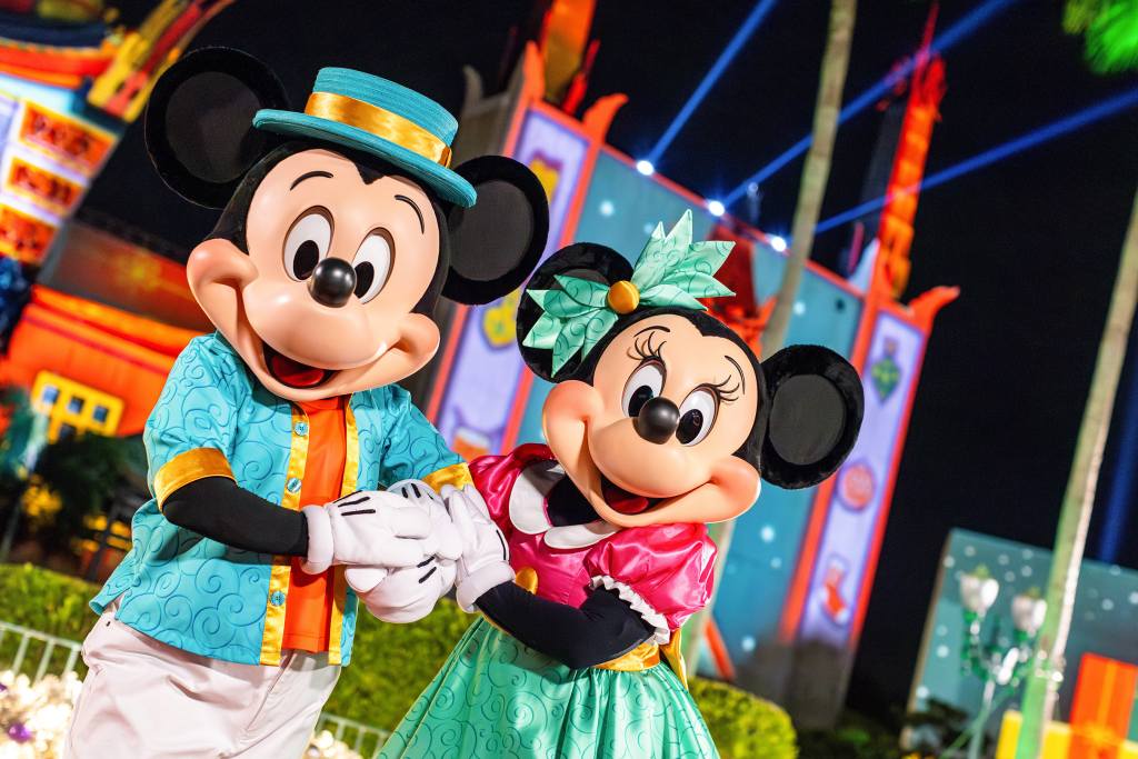 Mickey Mouse and Minnie Mouse at Disney Jollywood Nights 