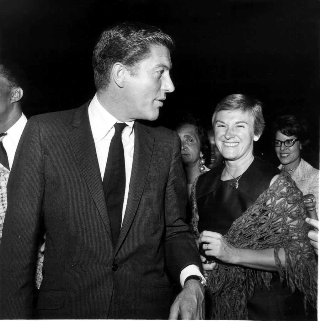 Dick Van Dyke, left, and his wife, Marjorie Van Dyke, visiting the Watts Mission, Los Angeles, ca. mid-1960s