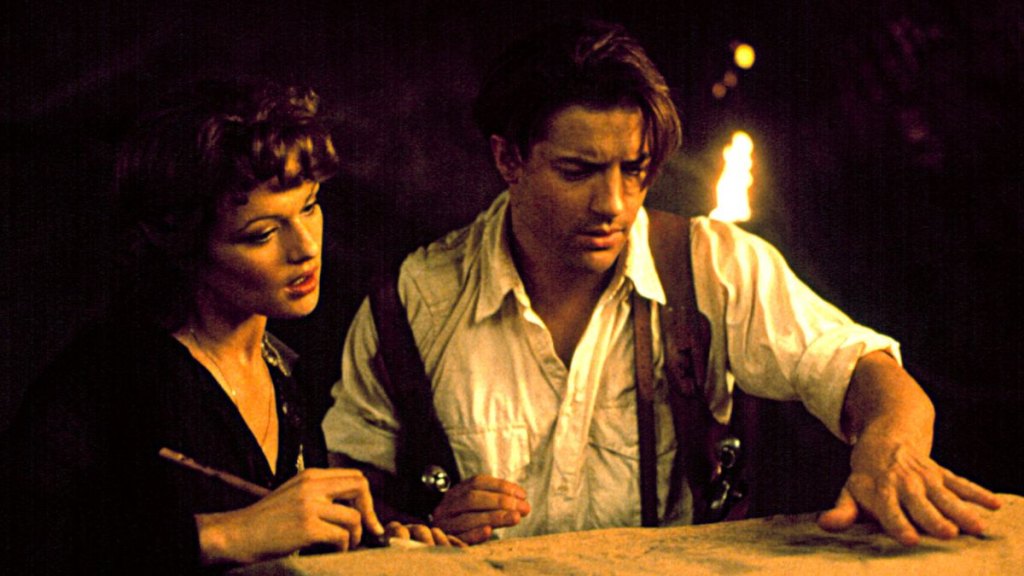 Rachel Weisz and Brendan Fraser in The Mummy