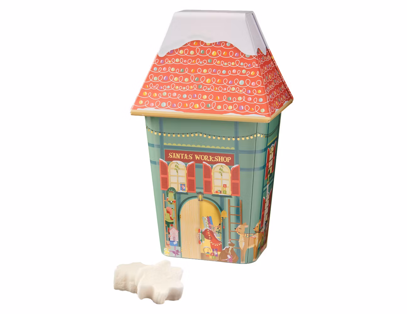 Santa's workshop tin