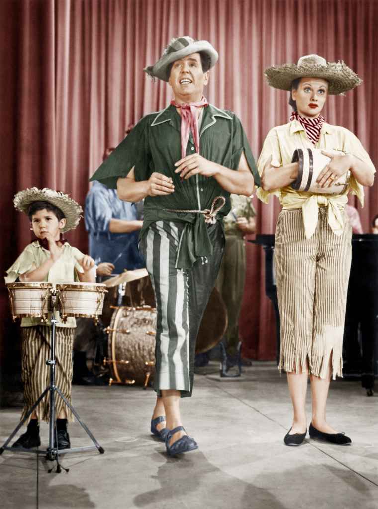 I LOVE LUCY, from left: Richard Keith, Desi Arnaz, Lucille Ball, 'Ragtime Band', (Season 6, ep. 621, aired March 18, 1957)