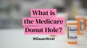 Prescription medication bottle graphic representing the Medicare Donut Hole
