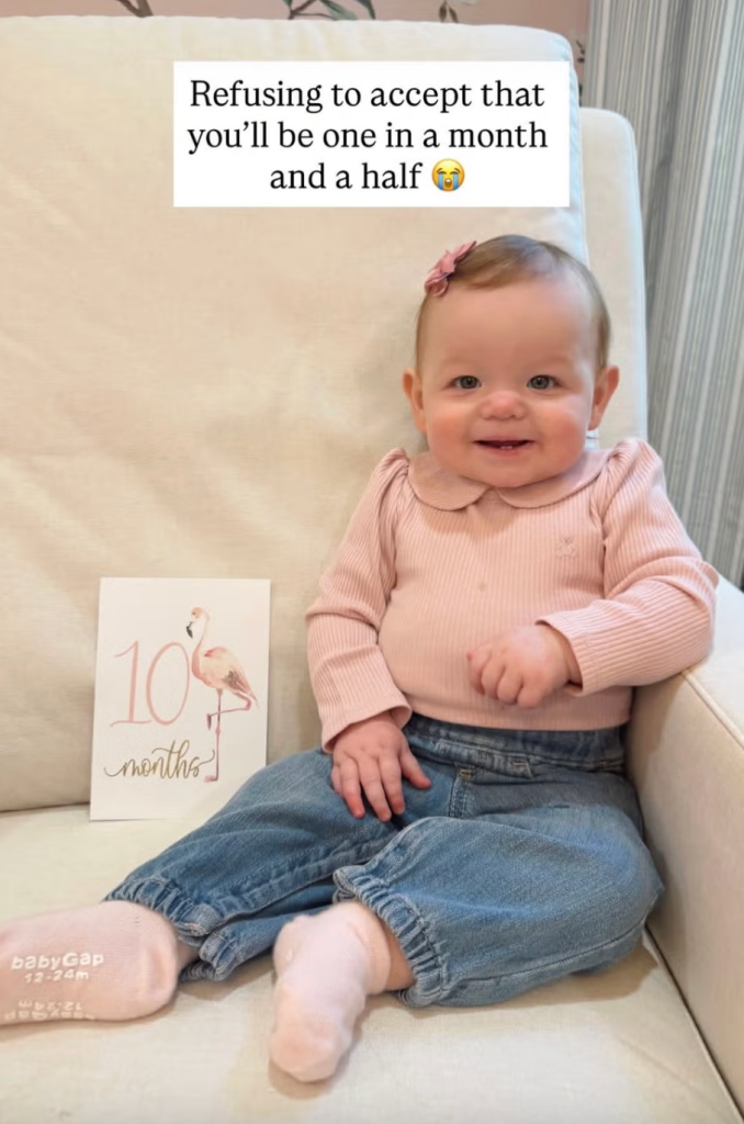 Baby Sofia celebrating 10 months