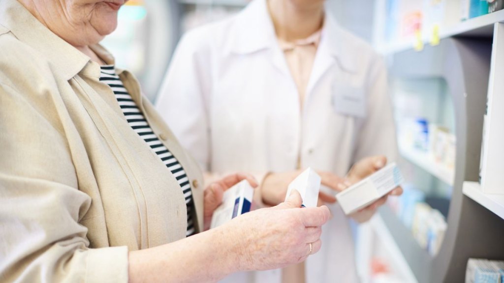 checking at pharmacy