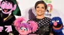 Sonia Manzano with her Muppet friends in 2019