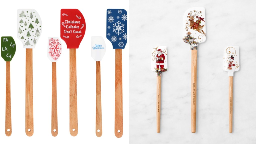Dollar Tree Christmas Spatula (L) Williams Sonoma Spatula (R)