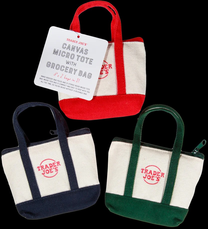 Trader Joe's Canvas Micro Tote with Grocery Bag