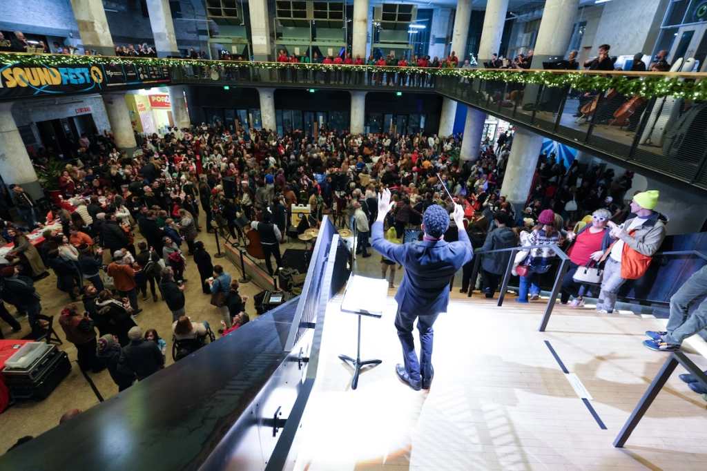 A Christmas performance at Crosstown Concourse
