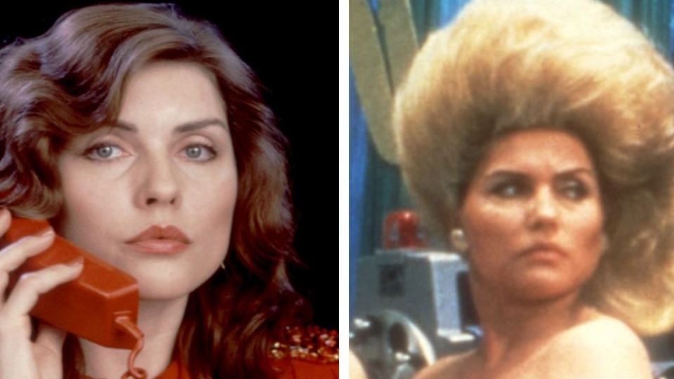 Left: Debbie Harry in 'Videodrome' (1983); Right: Debbie Harry in 'Hairspray' (1988)