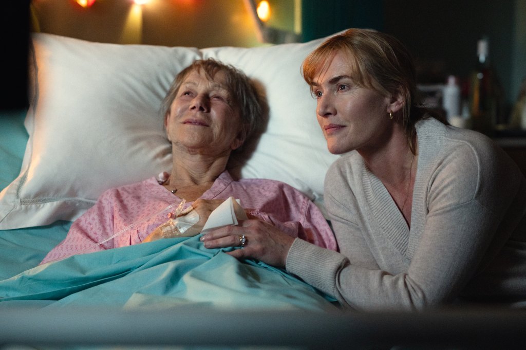 Helen Mirren as June, Kate Winslet as Julia in Goodbye June, 2025