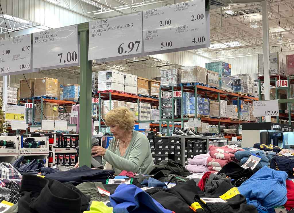 Customer shopping at Costco