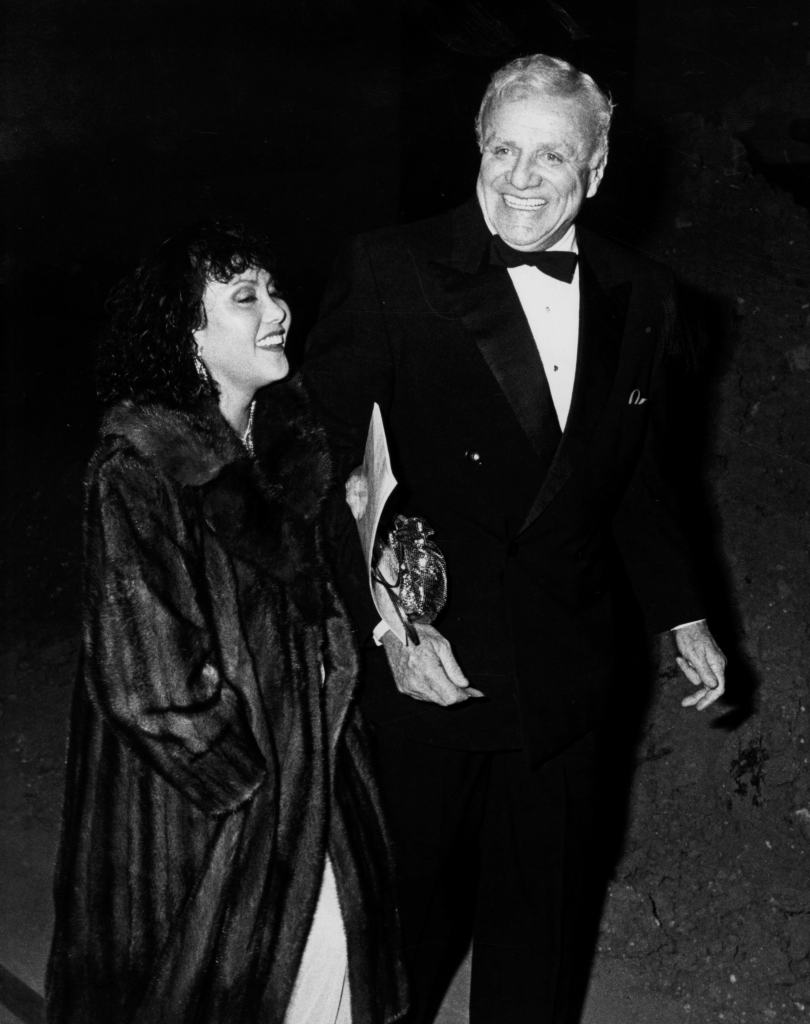 Married American couple, Victoria Young-Keith and actor Brian Keith (1921 - 1997) attend the first annual Stuntman's Awards at KABC TV Studios, Los Angeles, California, February 2, 1985.