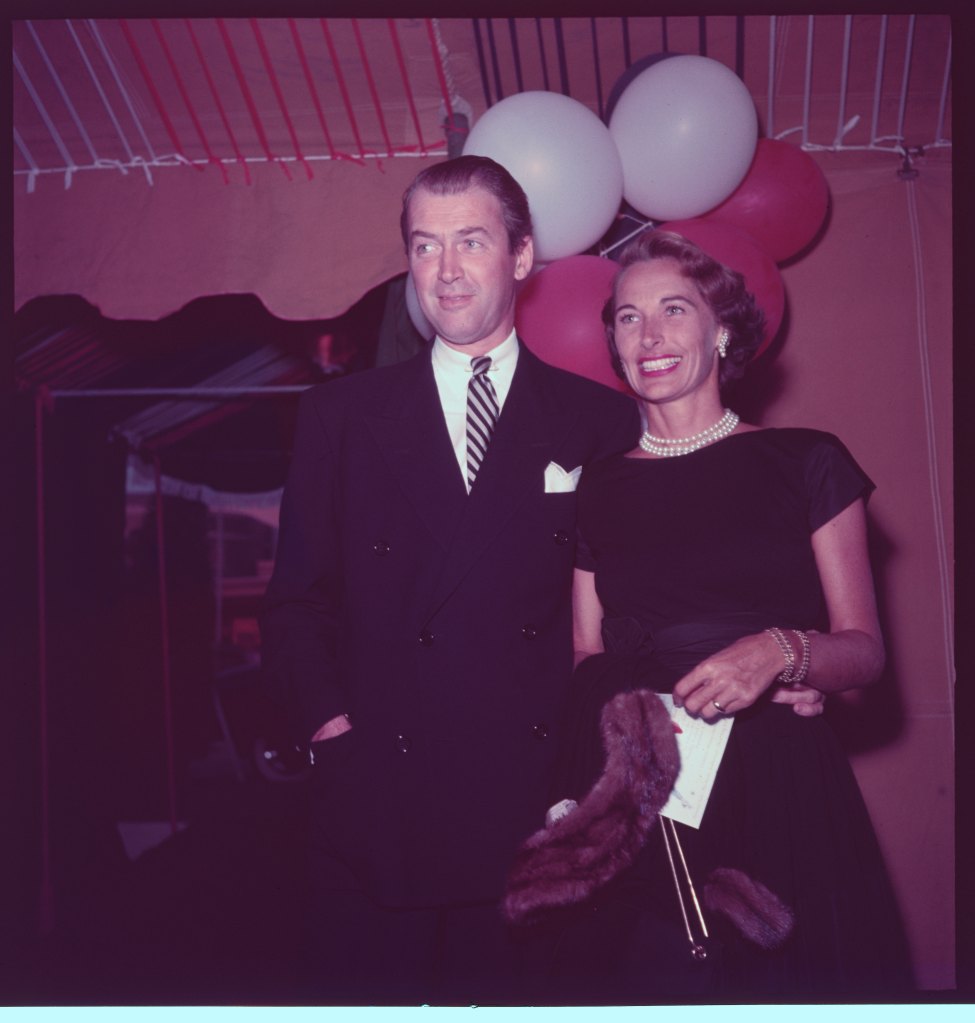Jimmy Stewart and his wife, Gloria