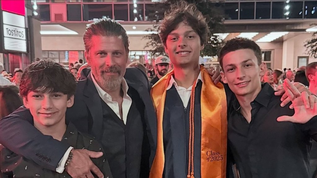 Greg Vaughan with sons 2025