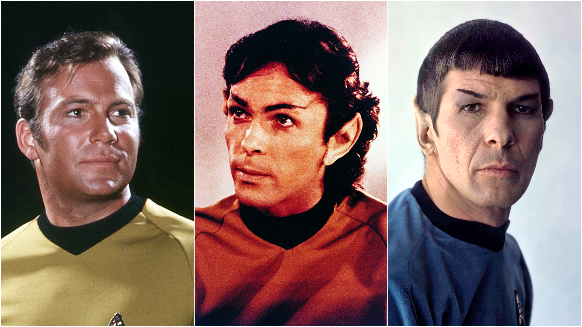 William Shatner as Kirk, David Geautreaux as Xon and Leonard Nimoy as Spock