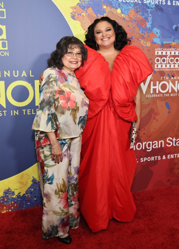 Michelle Buteau with her mom in 2025