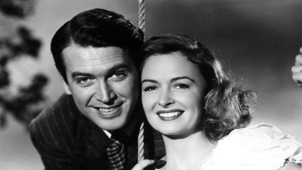 IT'S A WONDERFUL LIFE, from left: James Stewart, Donna Reed, 1946