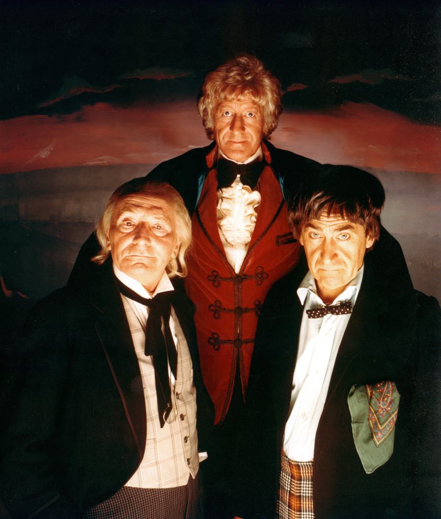 DOCTOR WHO, (from left): William Hartnell, Jon Pertwee, Patrick Troughton, 1963-89. 