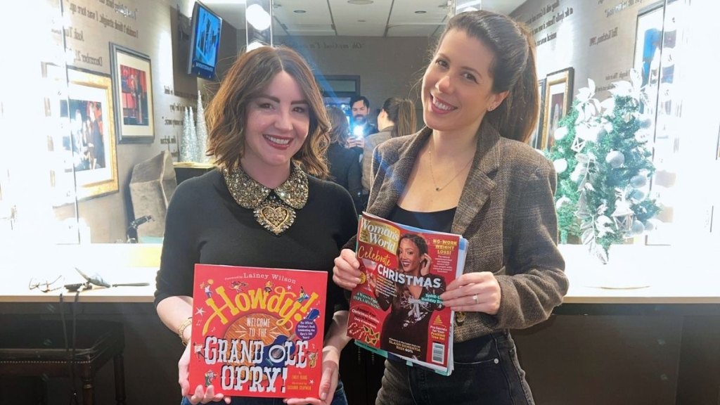 Emily Frans posing for the camera with Woman’s World Senior Editor Melissa D’Agnese