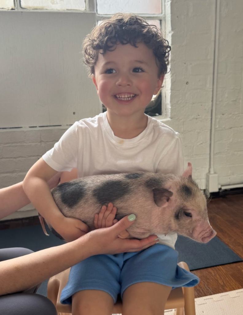 Lindsay also holds classes for kiddos to experience the joyful benefits
