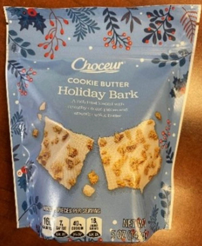 Choceur branded Cookie Butter Holiday Bark