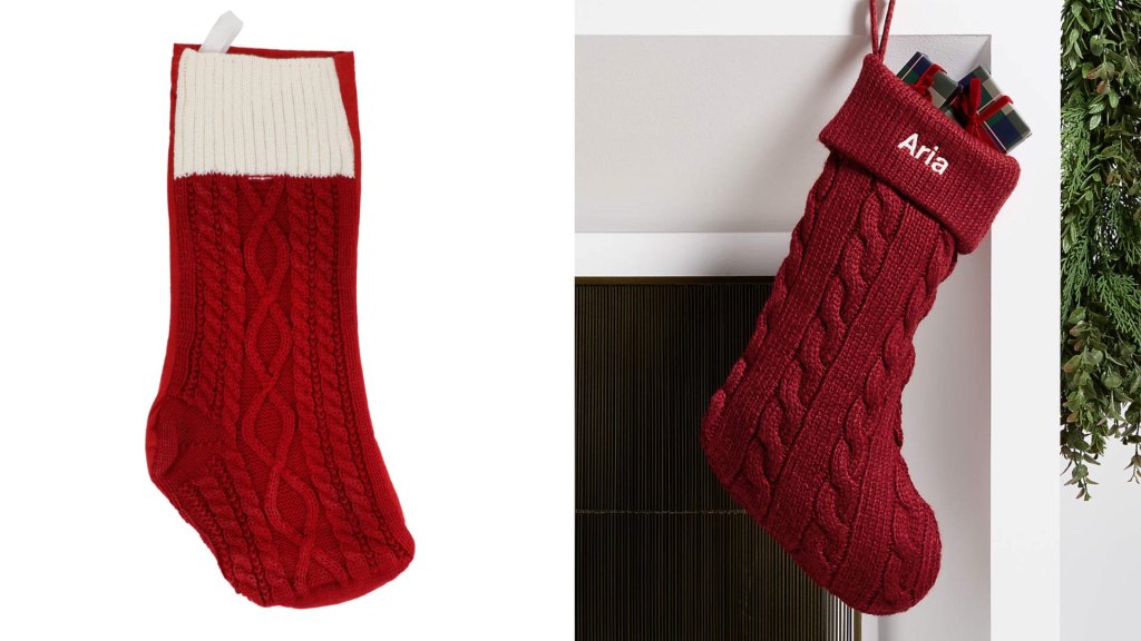 Dollar Tree Stocking / Crate & Barrel Stocking