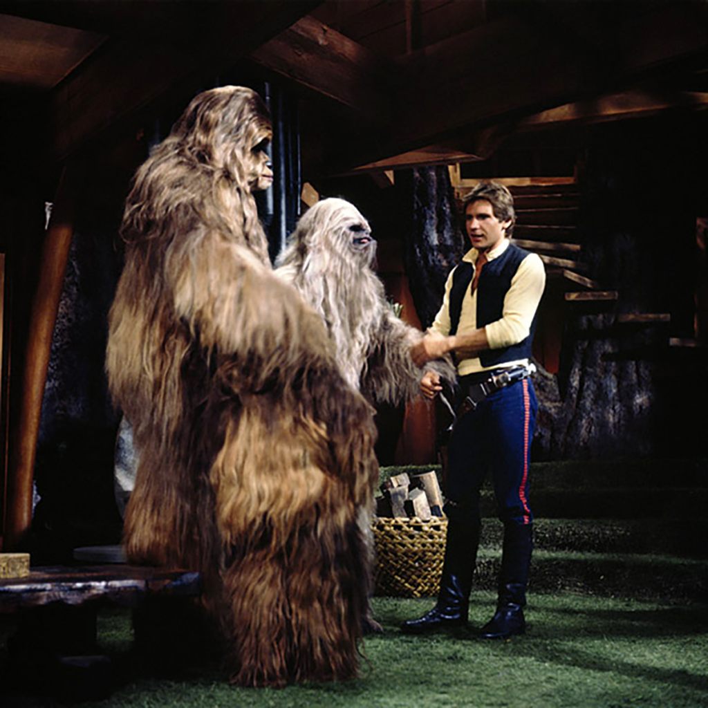 Han Solo (Harrison Ford) with Chewbacca's family