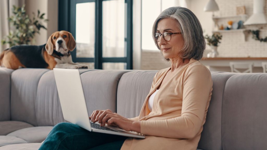 woman at computer