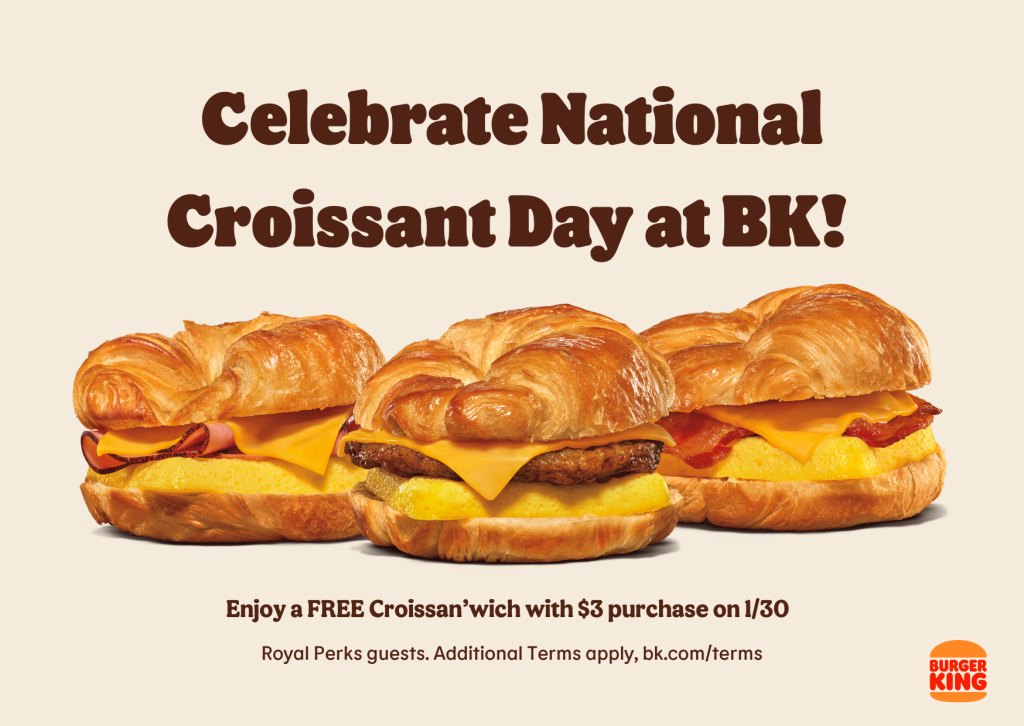 burger king croissant deal