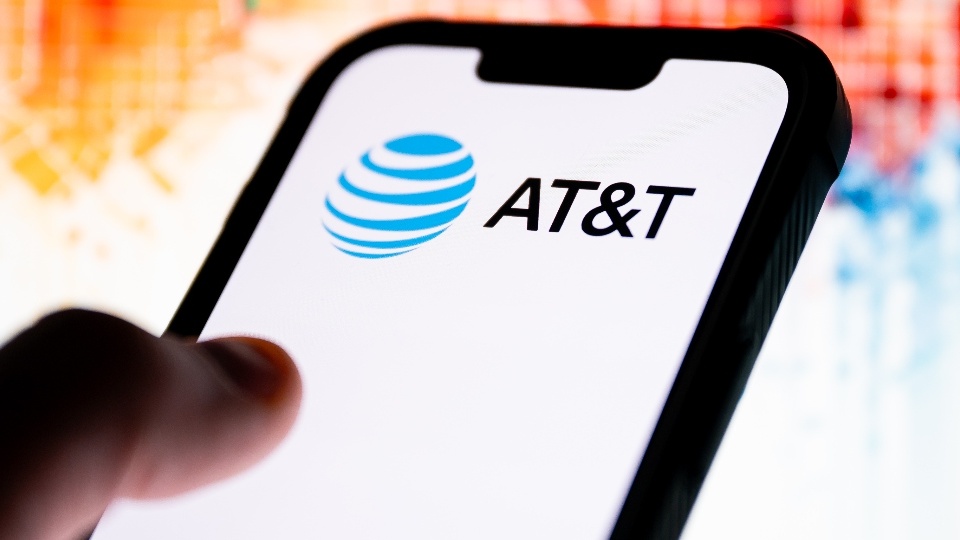 AT&T on a phone