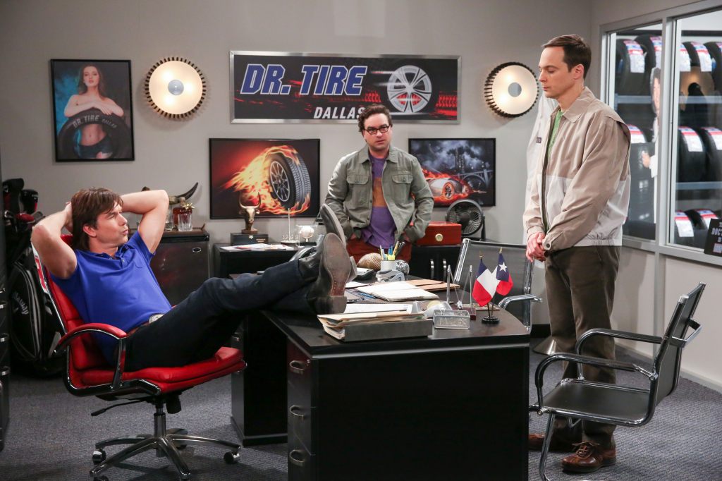 THE BIG BANG THEORY, from left: Jerry O'Connell, Johnny Galecki, Jim Parsons, 'The Sibling Realignment', (Season 11, ep. 1123, aired May 3, 2018). 