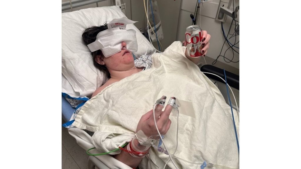 Carissa Mosness after her second double vision surgery