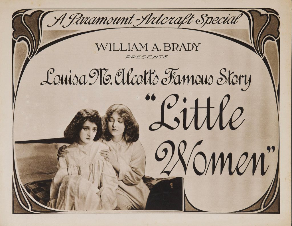A poster for the lost 1918 silent film adaptation of Little Women