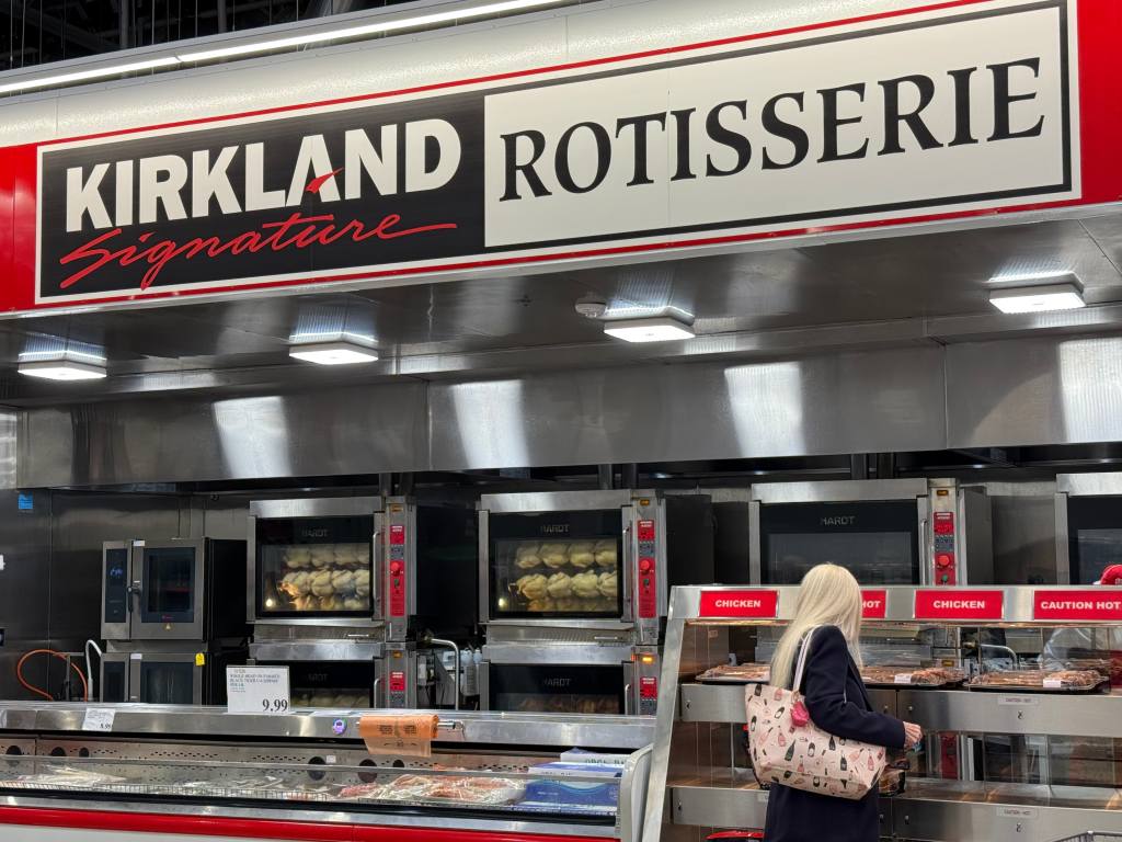 costco rotisserie chicken section
