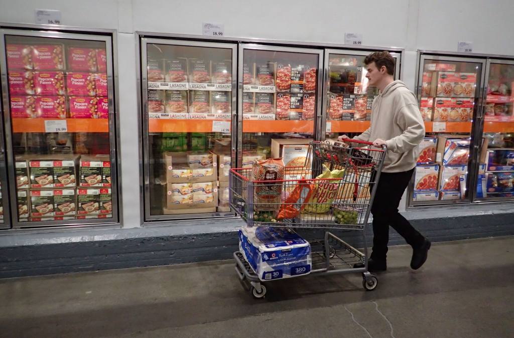 Person shopping at Costco